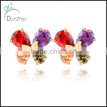 latest colorful dubai earring designs, dubai zircon earrings