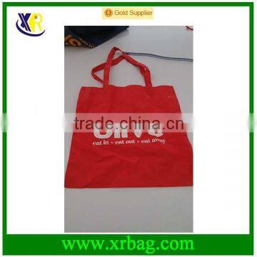 Custom red cotton bag with logo