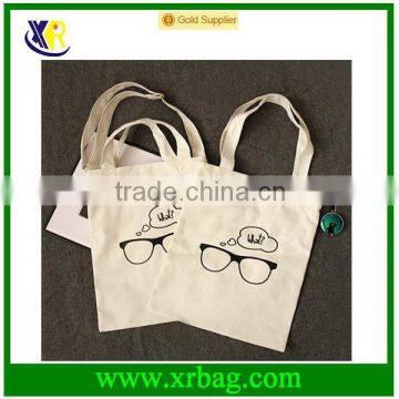 Fashion glasses printed reusable cotton shopping bag