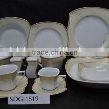 Egypt gold 125pcs S-shape dinner set