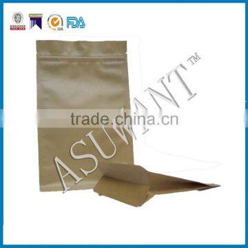 Factory Price Square Bottom Kraft Paper Bag for Tea Packing photo-3
