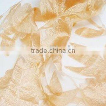 Flower design cut-out curtain fabric