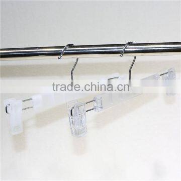 High quality plastic hanger with clips for pant/trousers