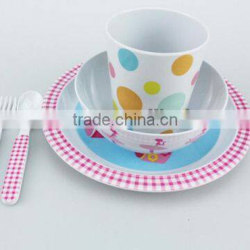 5 pcs kids melamine dinner set