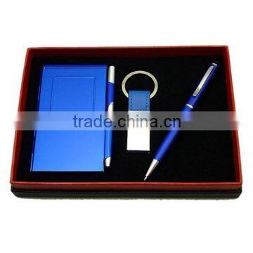 Promotion custom pen keychain gift set