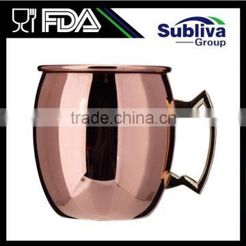 Antique Copper Moscow Mug With Logo, Stainless Steel Hammered Cocktail Pure Copper Cup