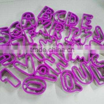 Custom Silicone Stainless Steel Alphabet Cookie Cutter photo-4