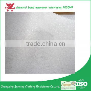 impregnating bonded non woven interlining fabric 1035HF