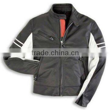 Womens Black Racing Leather Jacket