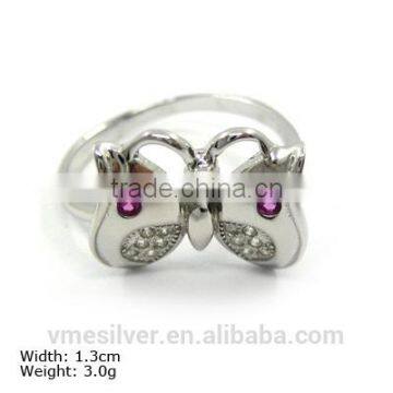 [RZJ-1004] 925 Sterling Silver Ring with CZ Stones, Stone Setting Ring, Wholesale Ring, Semiprecious Stone Jewellery Rings