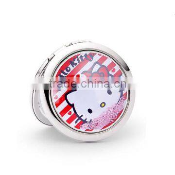 Winho Red Corals Design Pocket Mirror With Crystal Cover photo-2