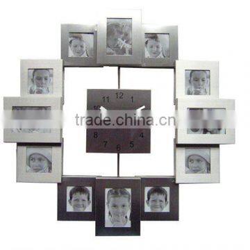 Metal photo frame clock