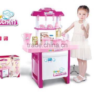 Hot selling kitchen counter suit play set with light and sound for children