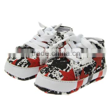 Toddler shoes, baby shoes, children's shoes, red five star graffiti soft bottom factory direct selling new dn033