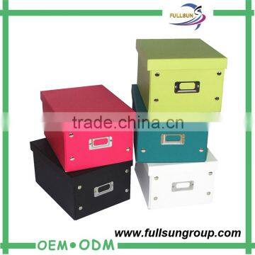 Home storage folding metal box with handle