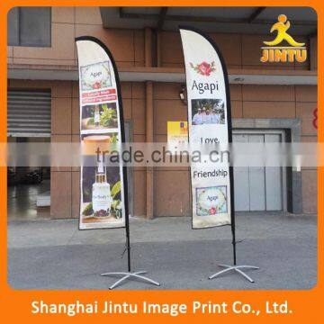 2016 Promotional custom advertising swooper flag advertising flag pole feather banner flag with dye sublimation