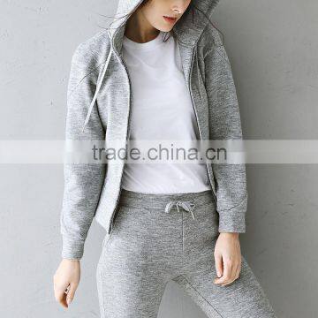 Women's Sweat Suit Full Zip Jacket Pants Jogging Tracksuit OEM ODM Type Clothes Supplier Manufacturer Factory Guangzhou