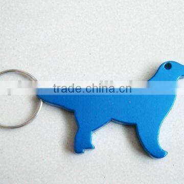 DOG SHAPE ALUMINUM BOTTLE OPENER W/KEY RING