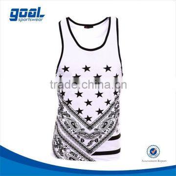 Dye sublimation sports custom stringer tank top