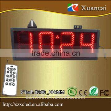 Battery and Remote control set 4(88:88) or 6 (88:88:88) digits in different size led clock count down/count up timer display