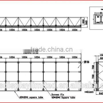 P10 Led Display Curve, Indoor Usage and Video and Picture Display Function Advertising Led Screen photo-6