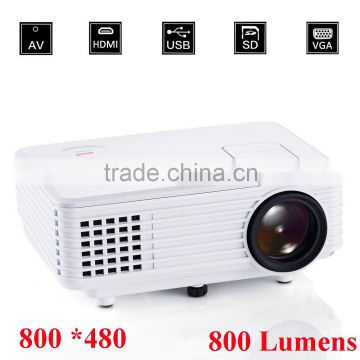 New Arrive 800 Lumens Portable Multimedia 800*480 Native Resolution 4 Inch LCD Full HD Digital LED Projector Home Theater