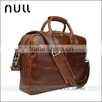 Men's Genuine Leather 15.6" Laptop Messenger Shoulder Bags Briefcase photo-5