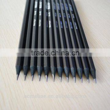 7" Standard Size Hexagonal Shape Sharpened Black Linden Wood 2.2mm Lead Black Knight HB Pencil photo-5