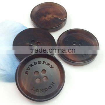 Real Horn Button DARK FAWN photo-2