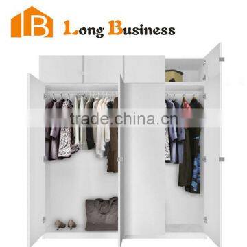 LB-DD3136 European sliding door shining white color wardrobe