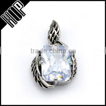 Best selling fashion vintage accessories clear dimond stainless steel pendant