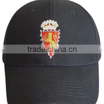 cheap&nice fiber optic flashing black embroidery baseball cap with built-in led