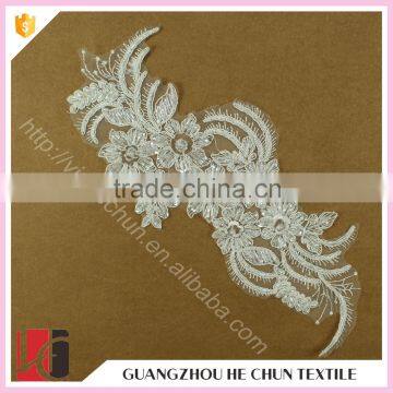 HC-2769-1 Hechun Sequin Work Designs Beaded Bridal Applique for Dresses