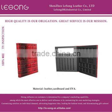 Luxurious cardboard leather Cosmetic Box/Makeup Brush Box