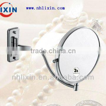 swing metal arm plug-in lighted vanity mirror 8" cosmetic mirror