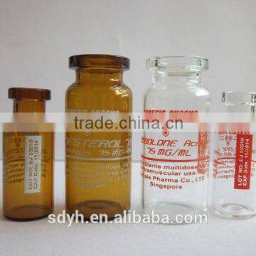 Tubular glass vial bottle for antibiotics