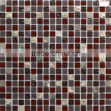 China Foshan Mosaic Factory 15x15x4mm Textured Glass Mosaic DSC06827