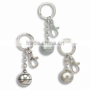 Sports Set, Tennis Ball Keychain with Different Finishes, Made of Pewter-alloy