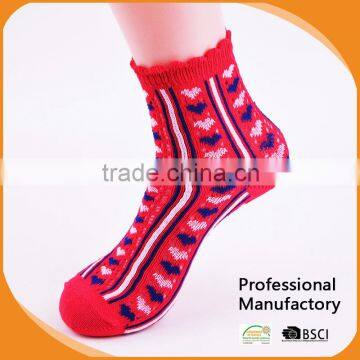 lady jaquard Rumi Socks with pointelle pattern custom sock