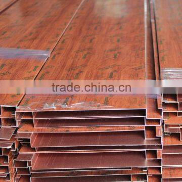 Roller Coating Wood Grain Colored G Shaped Aluminum Strip Slat Flase Ceiling photo-5