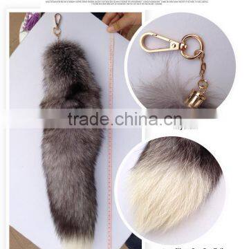 Fox Fur Tail Keychain / Colorful Fox Tail Keychain / Silver Fox Fur Tail                        
                                                Quality Choice