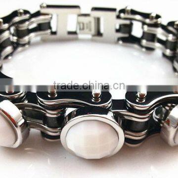 YM029 2013 newest fashion jewelry factory supply biker chain stainless steel bracelet