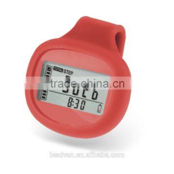 Rubber Cover 3D Digital Pedometers With Belt Clip