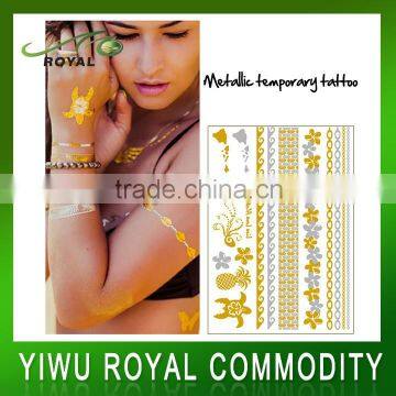 Fashion Metallic Skin Safe Bracelet Temporary Tattoo Sticker