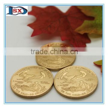 Wholesale us 50 dollars 1 oz gold coin,tungsten replica coin with thick gold plating