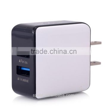 New model 2.1a dual usb wall charge travel charger for cell phone/tablet pc