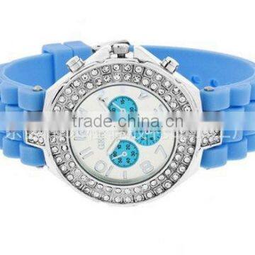 silicone diamond watch geneva bangle watch