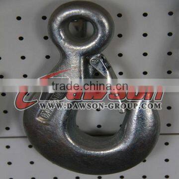G80 Eye Sling Hook With Safety Latch,forged Eye Hook for Chain photo-5
