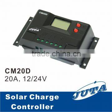 10A 20A 12V/24V Intelligent Solar Charge Controller with LCD display & USB port for solar home system