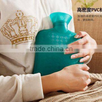 Eco-friendly 800ml PVC hot-water bottle classic lake green hand warmer